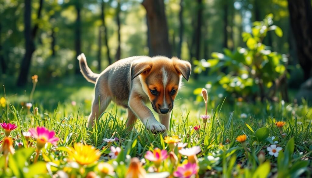 Puppy Exploring Environment